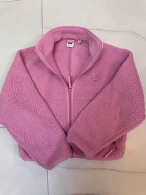 Aritzia TNA Polartec hi hip full zip mock neck in Morganite pink size xs